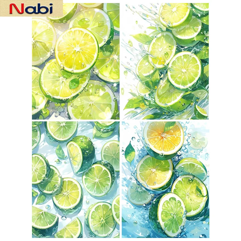 

Nabi Full Diamond "Пейзаж Фрукты Лимон" DIY 5D Алмазная картина Вышивка крестиком Домашний декор Картина из акрила ручной работы