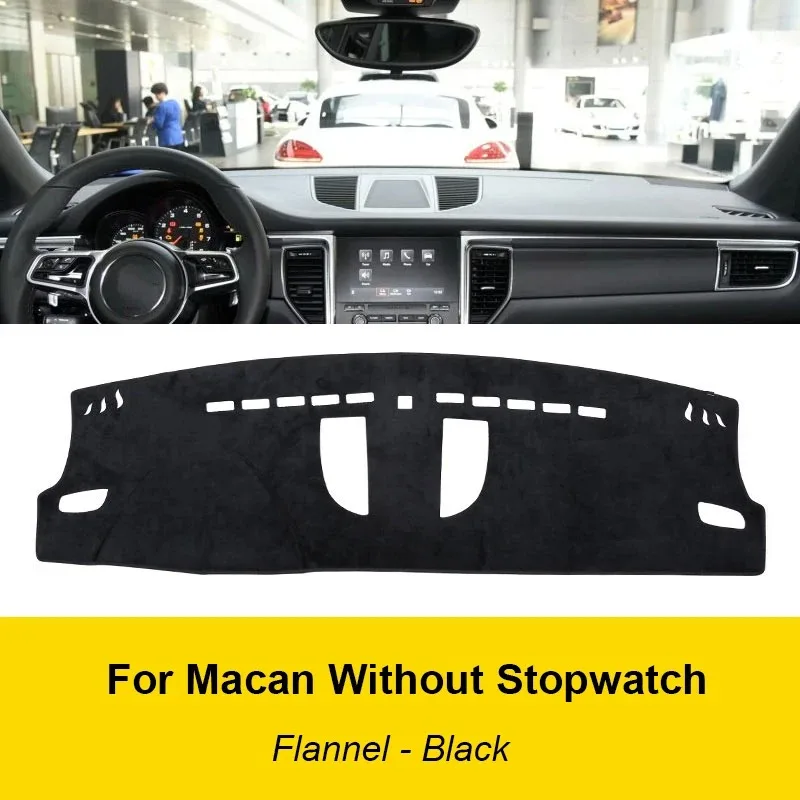 Suede Car Dashboard Sun Shade UV Mat Carpet Pad For Porsche Macan 2014 2015 2016 2017 2018 2019 2020 2021 2022 2023 2024