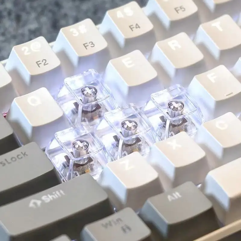 1PC Transparent Keycap OEM Height R4 Up Down Left Right Personalized Black Transparent Mechanical Keyboard Keycap