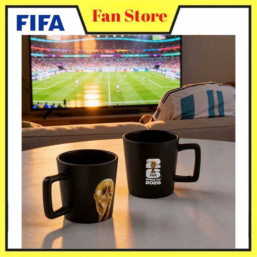 

FIFA 2026 USA Canada Mexico World Cup Official Licensed Trophy Mug 390ml Ceramic Coffee Cup Home Drinkware