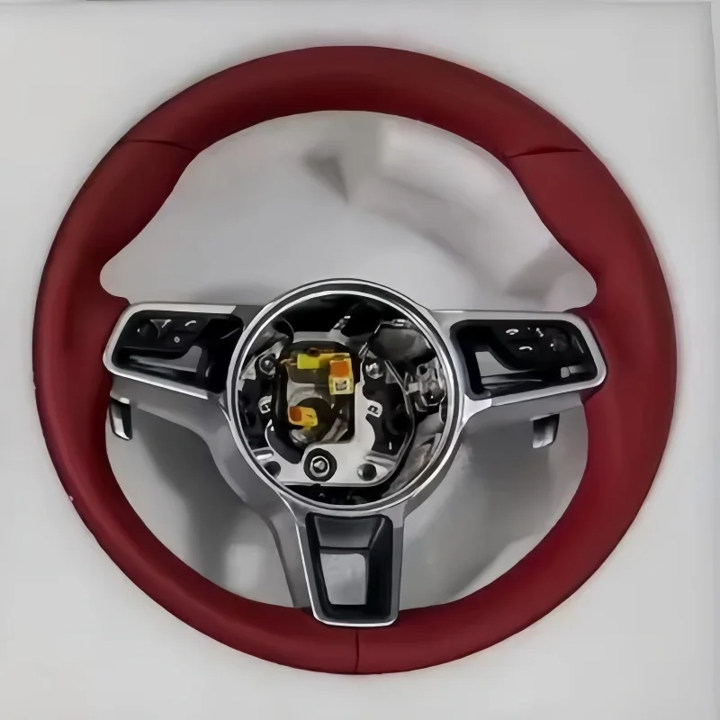 Customized Leather Car Steering Wheel For Porsche 911 996 Cayenne 958 Boxster 918 Cayman Macans Panamera Taycan Steering WheeI