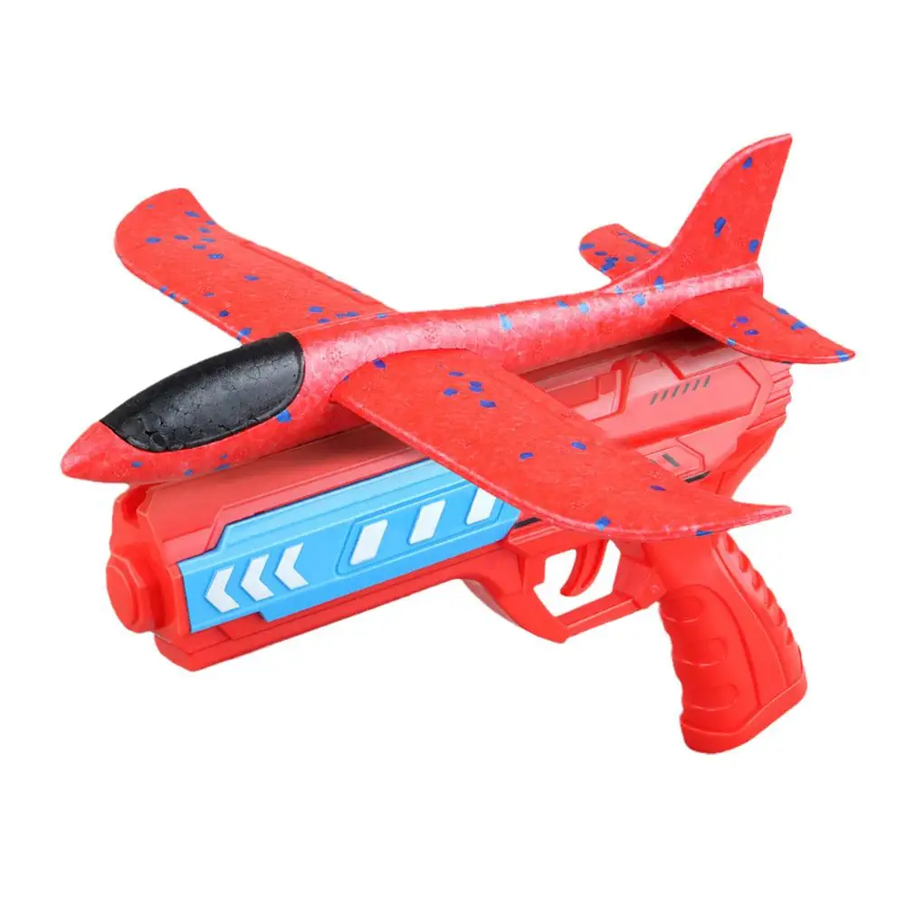 Airplane Launcher Toys Kids Glowing Foam Aircraft Launcher Gun Children\'s Launcher Aircraft Catapult Plane Outdoor Toy P3S3