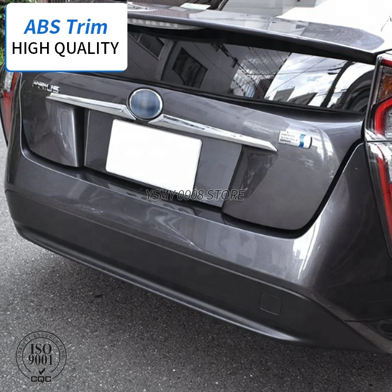 For Toyota Prius 50 Series 2016 2017 2018 1PCS Rear Taildoor Trims Garnish Car ABS Styling Chrome External Accessories