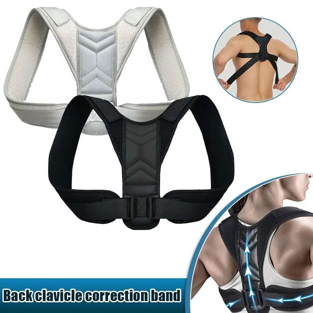 Adjustable Strap Posture Corrector Belt Shoulder Alignment Lumbar Support Back Support Brace Ergonomic Breathable Fabric