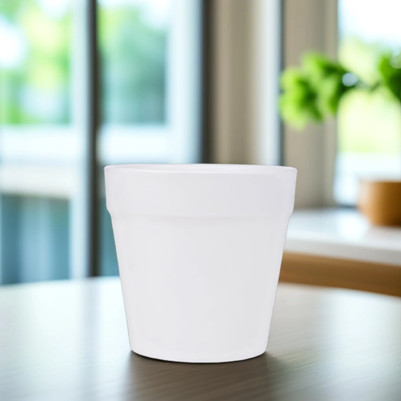 

6pcs White Pots DIY Crafts Flower Pot Succulent Planters Kids Blank Painting Flower Pots For Kids Painting Craft Plastic