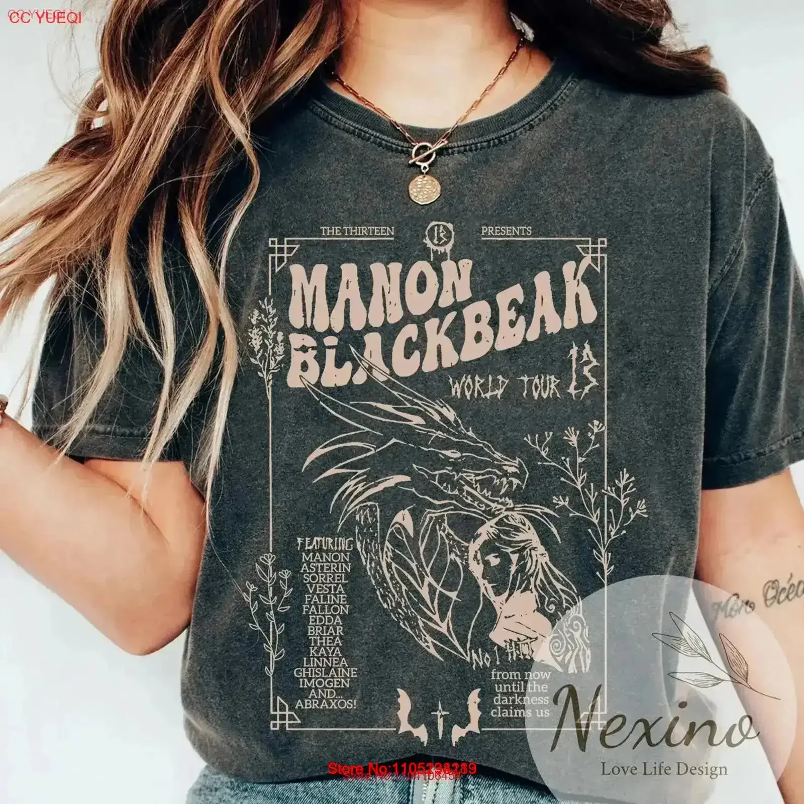 Manon Blackbeak Throne of Glass T Shirt Sarah J Maas SweaT Merch Rowan Whitethorn Crescent City Rhysand Ruhn Danaan vintage