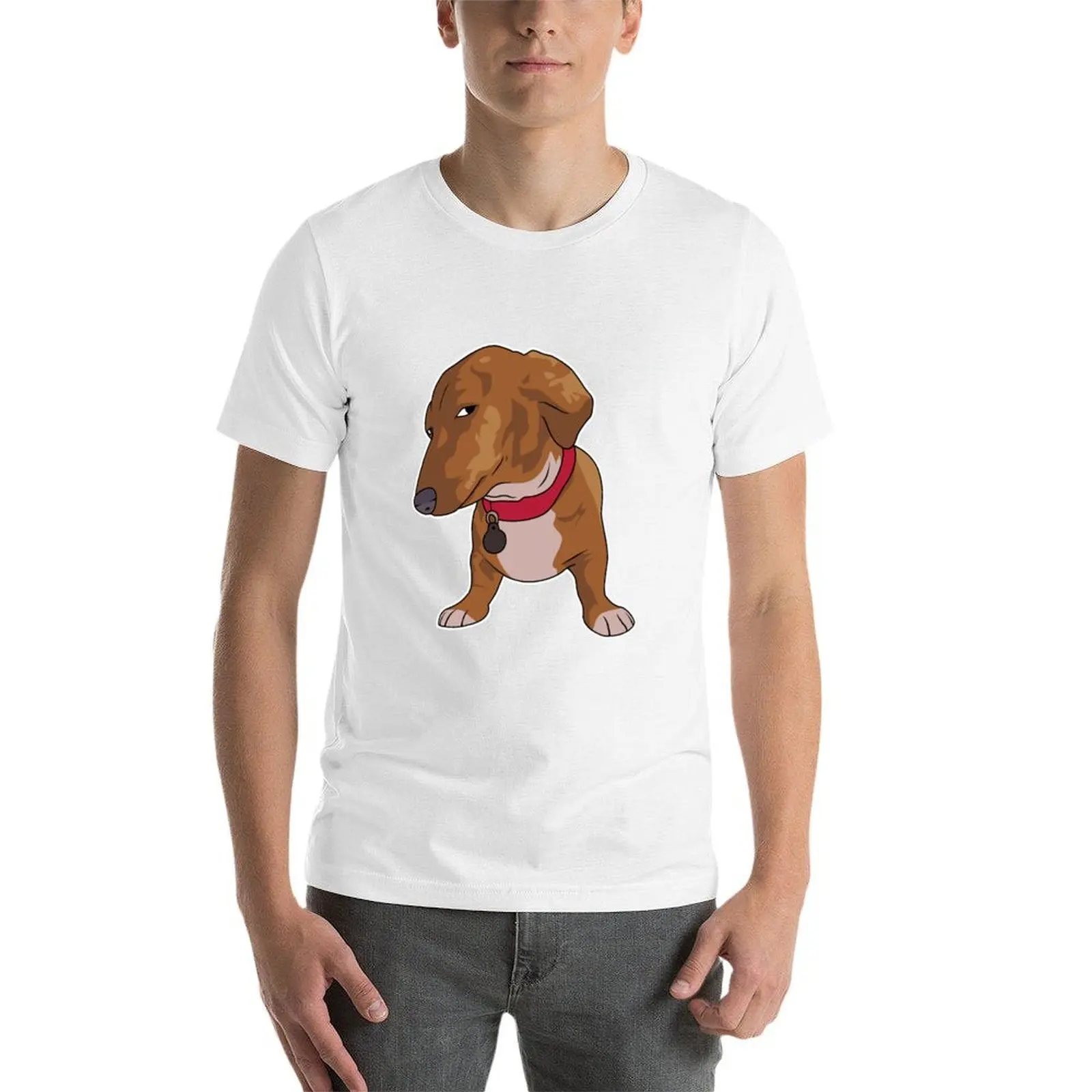 تي شيرت Dog Side Eye Meme Dachshund تي شيرت قطن 100% تي شيرت رجالي تي شيرت قطني ثقيل