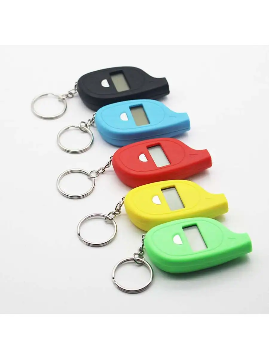 Hot selling mini tire pressure gauge keychain tire pressure counter display tire pressure gauge