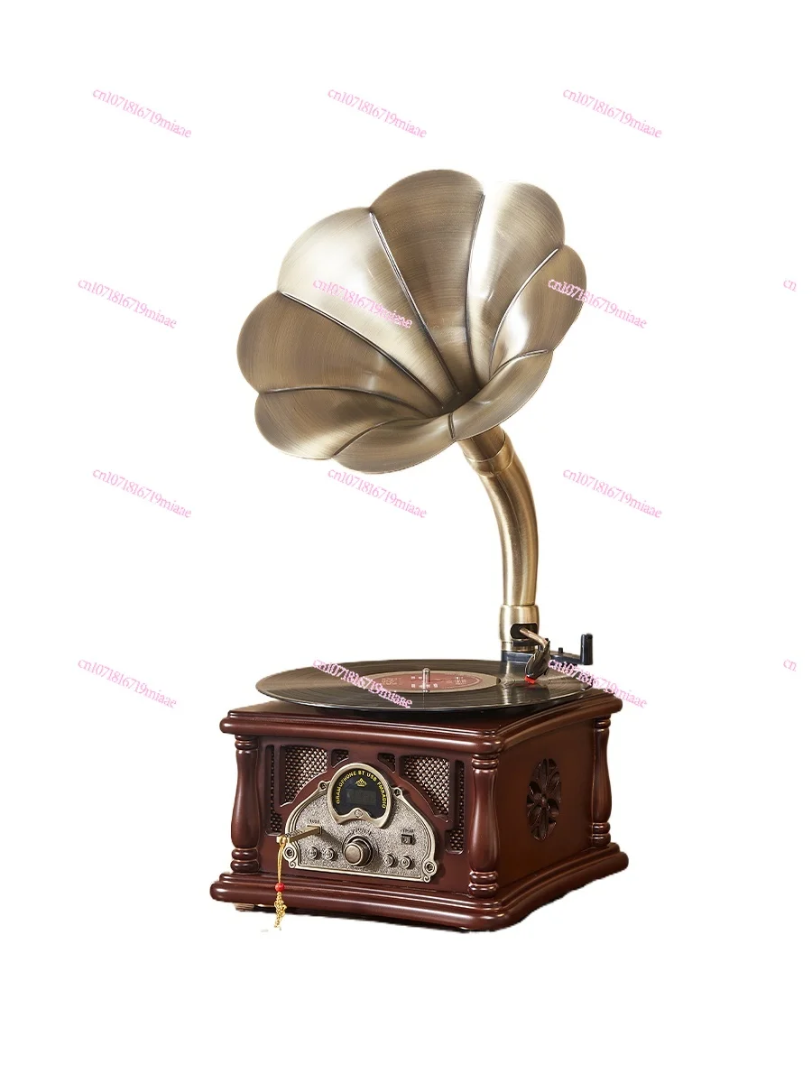 Phonograph Retro European Style Living Room Antique Charging Desktop Talking Machine Bluetooth Audio Vinyl Record Player