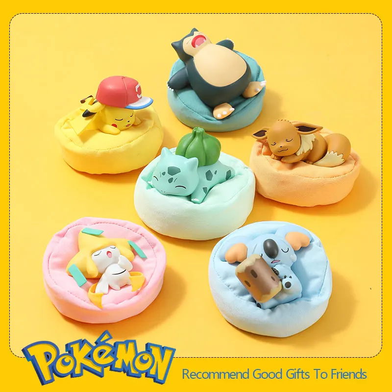 Anime Figures Pokemon Pikachu Bulbasaur Toys Model Snorlax Action Figure Cartoon Car Decoration Birthday Party Gift Blind Box