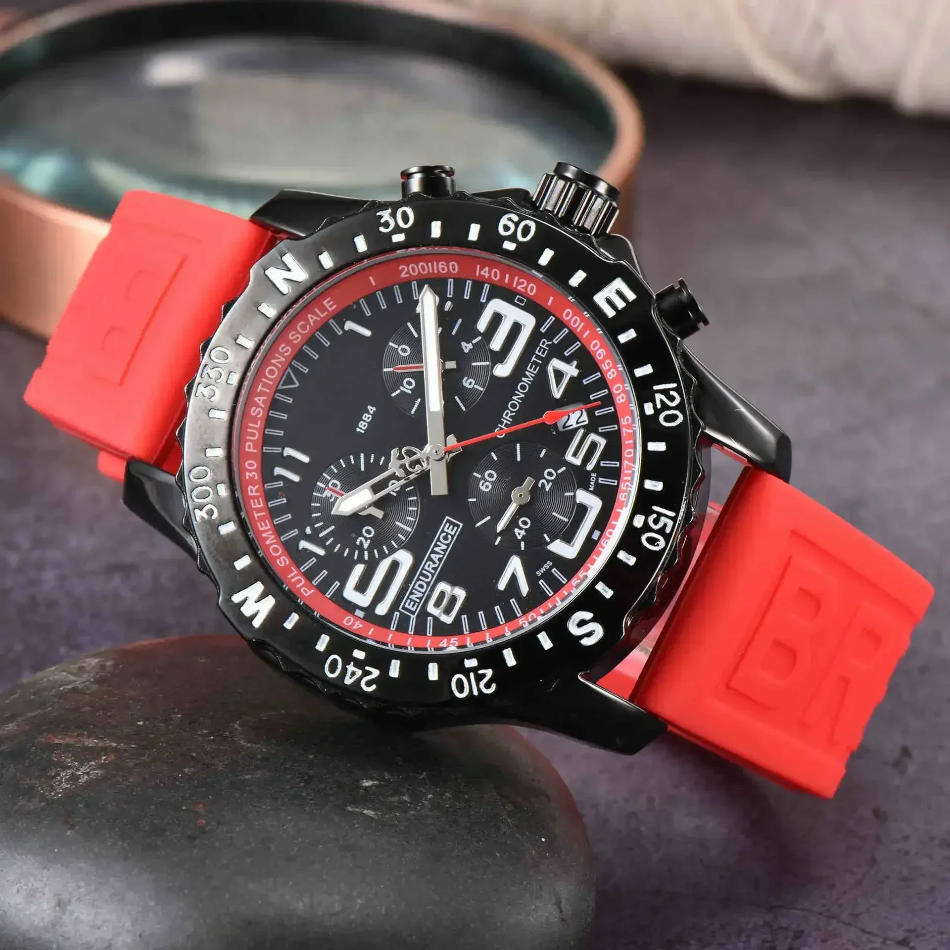 Luxe zakelijk chronograafhorloge voor heren - multifunctioneel quartz, duurzame datum AAA+-kwaliteit, professionele stijl