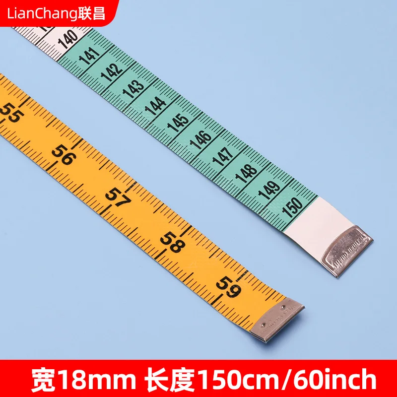 1.5M 2.0M 3.0M Imported Stretchable Soft Plastic Tape Measure Color Buckle Inch Measuring Tape Double-sided Ruler