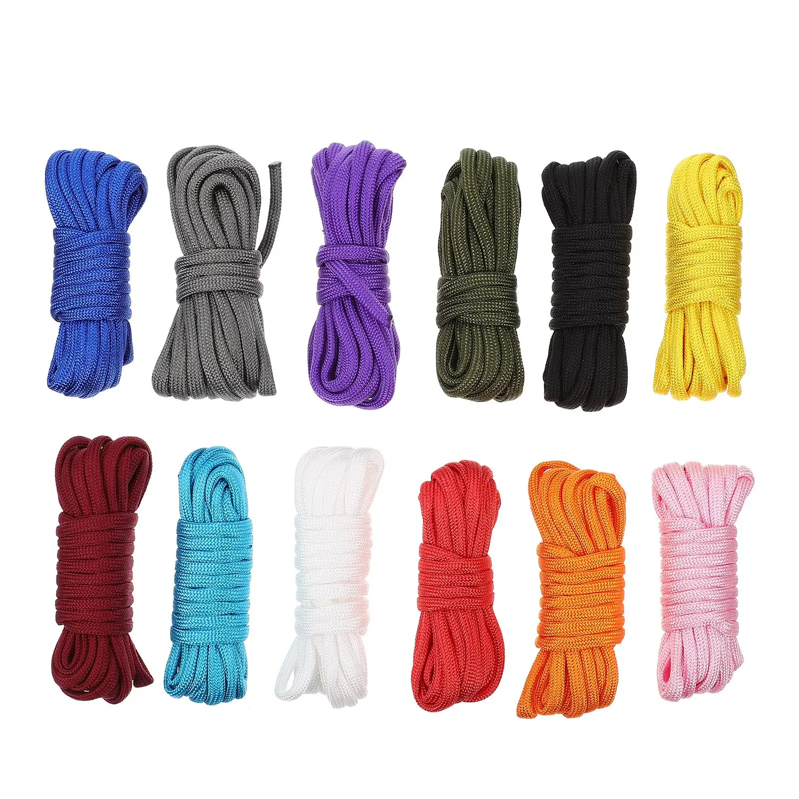 

Tent Cord 12 Rolls Strong Polyester Camping Rope Outdoor Use Durable Braided Umbrella Line