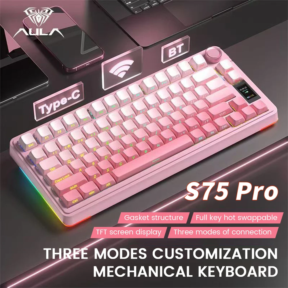 Clavier mécanique sans fil AUL - Gaming Keyboard Hot Swappable avis et prix