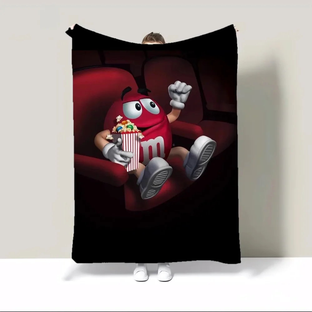 M&M\'s Home Interior Character Blanket 150x200 Custom Blankets Characters Knitted Plaid Microfiber Bedding Beach Towel Bed Throw