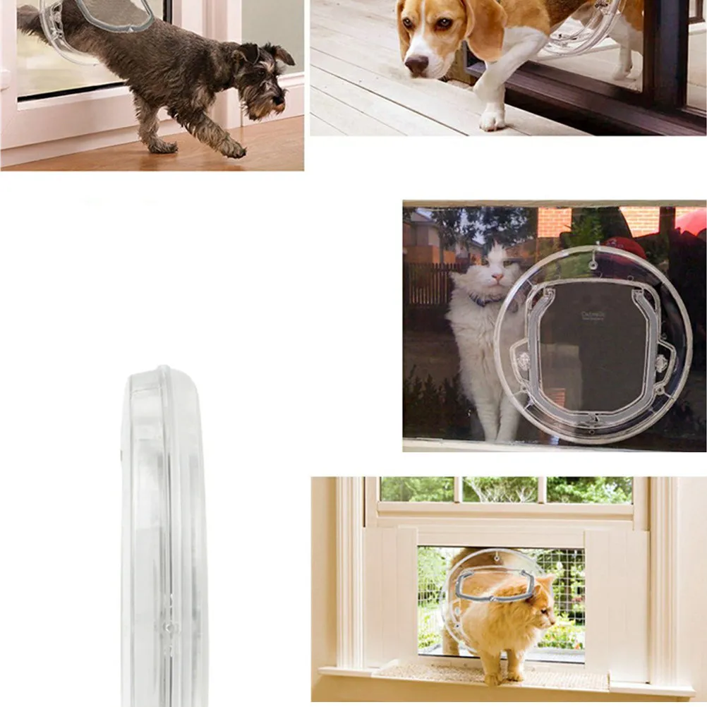 

Дверца для животных (1 шт.) с прозрачным окном, регулируемая, из прочного акрила, устойчивого к царапинам, для использования внутри помещений