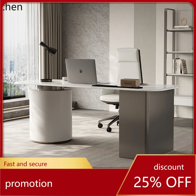 

CZ Italian Minimalist Modern Simple Designer High-end Stainless Steel Writing Office Study Computer