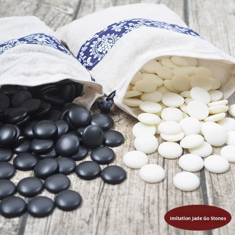 قطع شطرنج من يي ليو تحاكي اليشم، حقيبة سفر للعبة الجو، علبة شطرنج من الخيزران، مصنوعة من السيراميك للتدريب والمنافسات