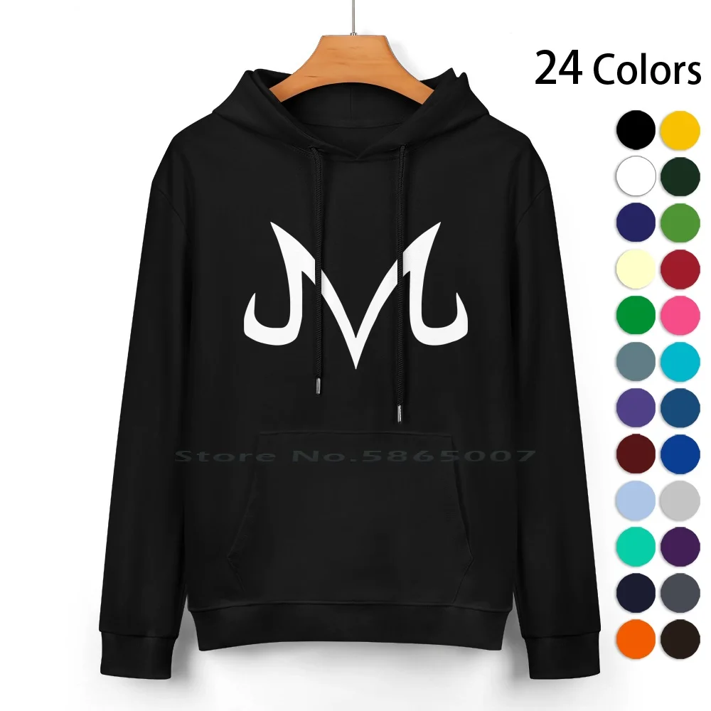 M-Majin Sign Pure Cotton Hoodie Sweater 24 Colors Z Super Majin Buu Majin Symbol Kid Buu Super Buu Majin Sign Majin God Blue