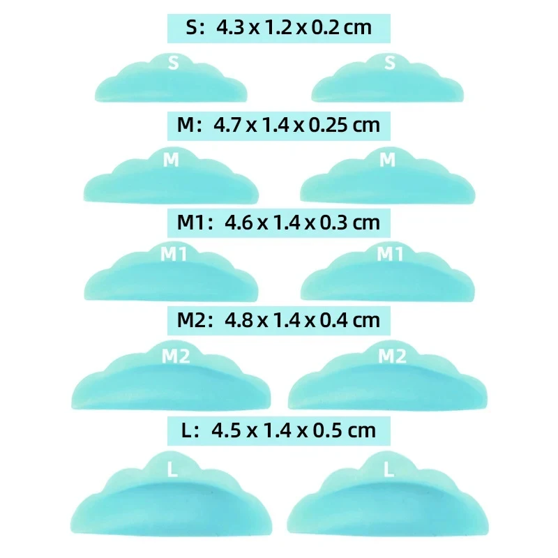 5/10pairs Eyelash Perm Curler Silicone Pads For Lifting Set Mold Eyelash Rollers Firm Eyelash Softening Rods  Makeup Accessories