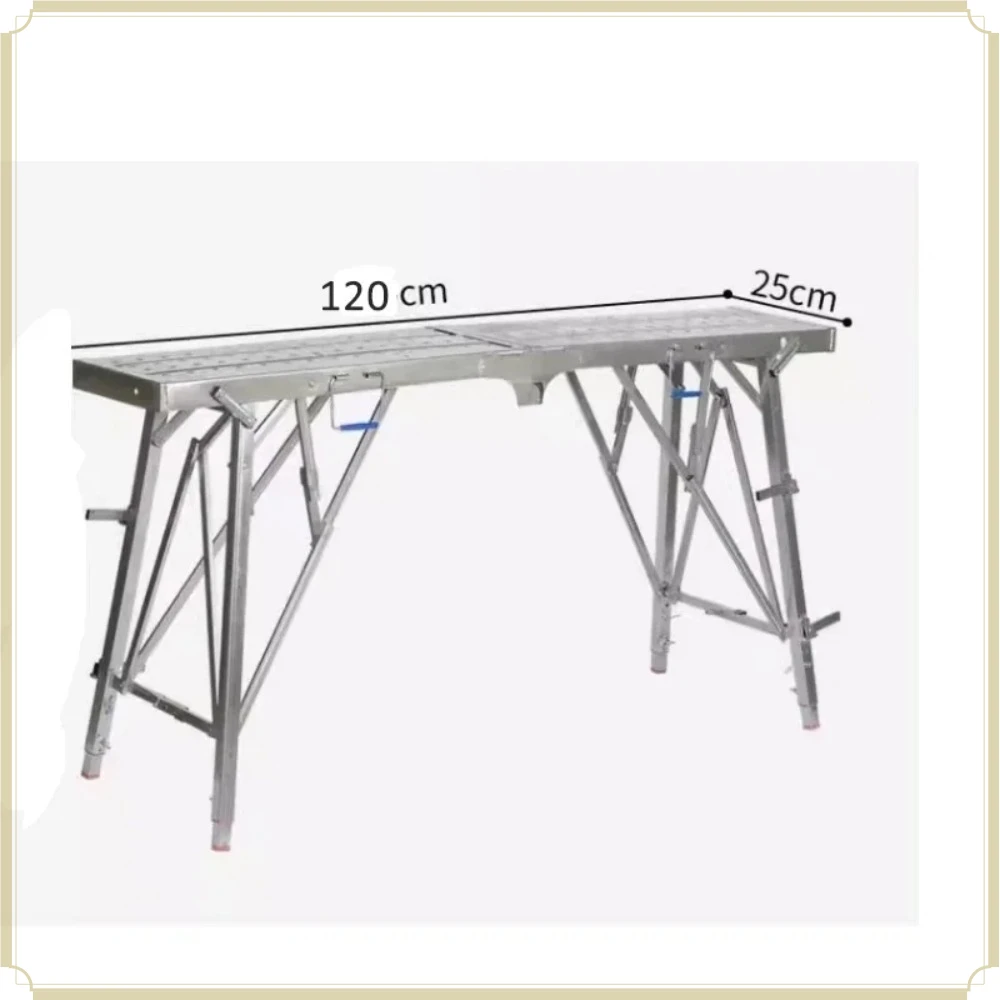 Thickened Foldable Lift Work Stool Double Support Indoor Putty Construction Scaffold Ladder