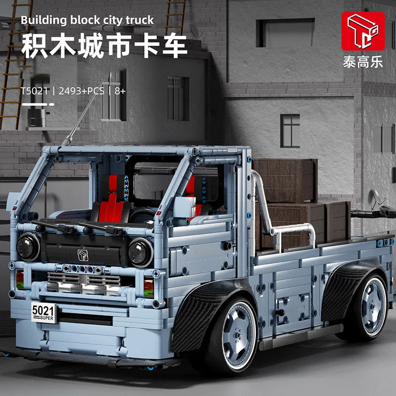 Tgl t5021 technische lkw auto antike modell stadt transport serie diy kreative spielzeug bausteine geschenk für jungen 2493pcs