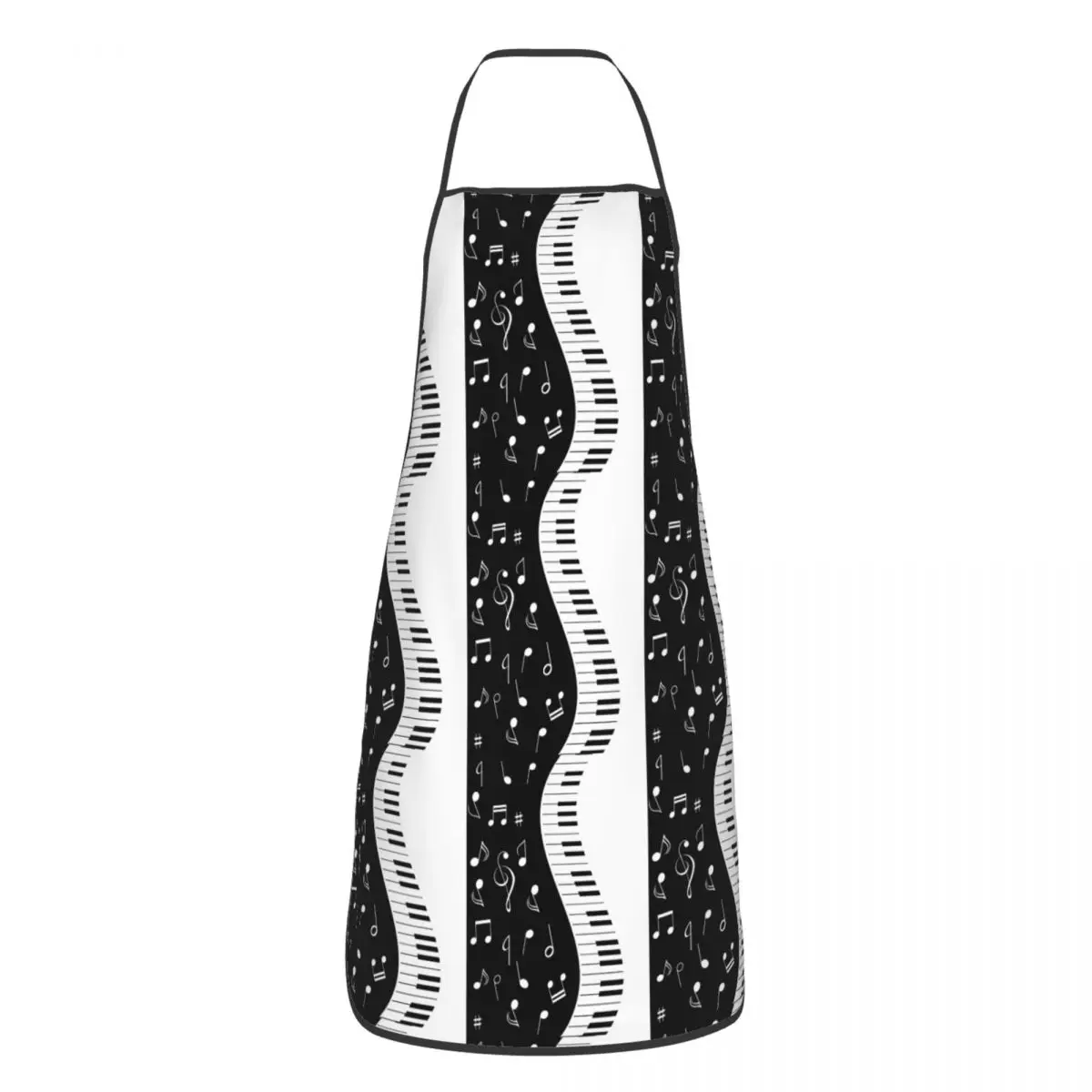 Abstract Piano Keys With Musical Notes9 Aprons Chef Cooking Tablier Sleeveless Bib Kitchen Cleaning Pinafore for Women Men