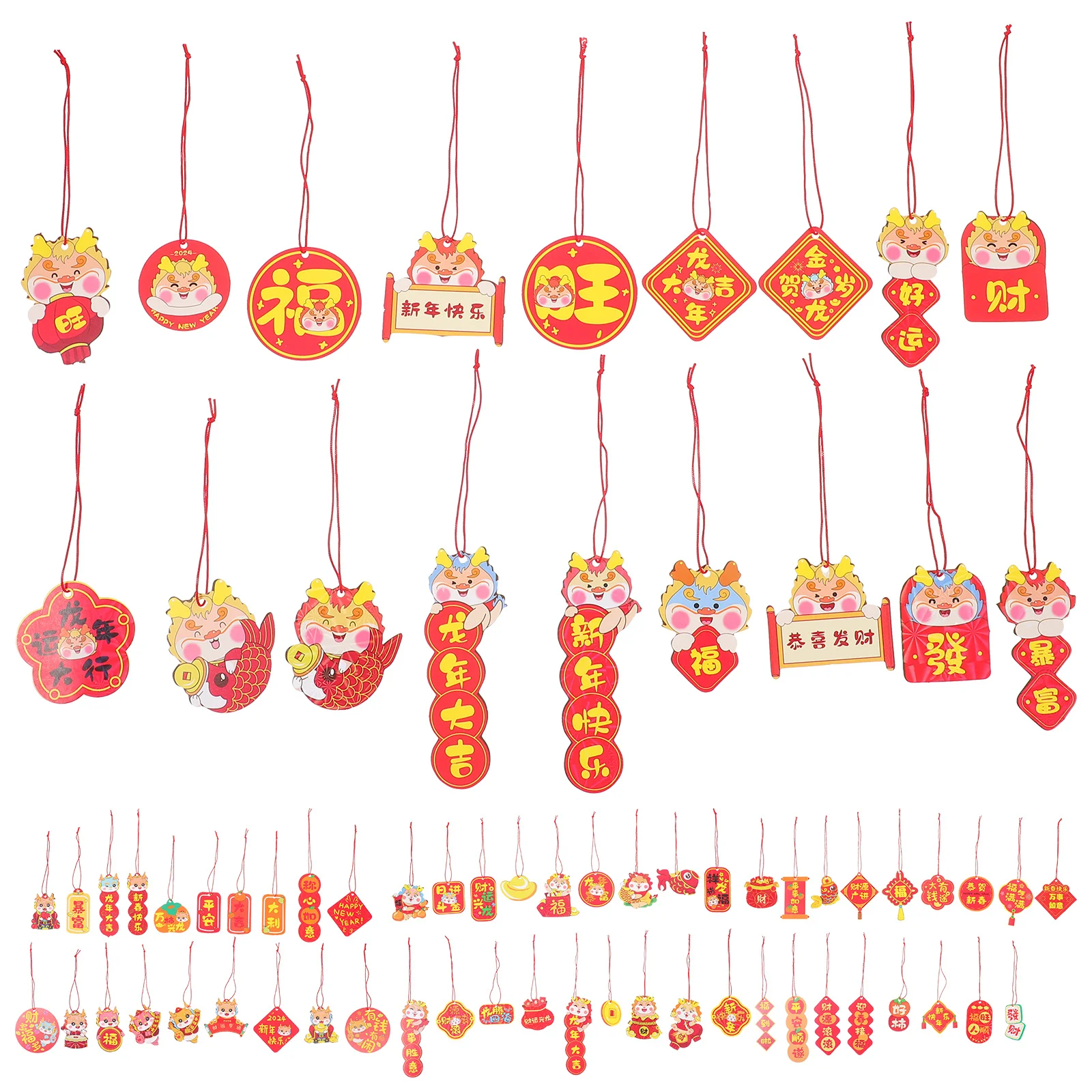 4 مجموعات المعلقات مهرجان الربيع النمط الصيني شنقا الديكورات مشرق اللون السنة الجديدة الديكور مهرجان الربيع المعلقات #1
