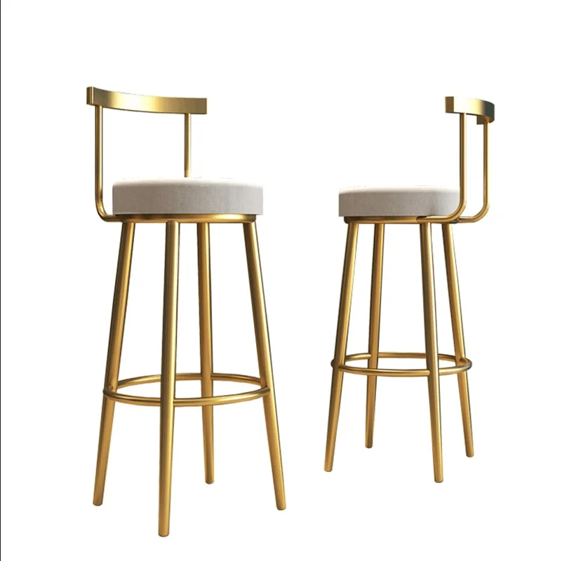 -aa Modern Minimalist bar Stool High Chair Metal Frame Chair