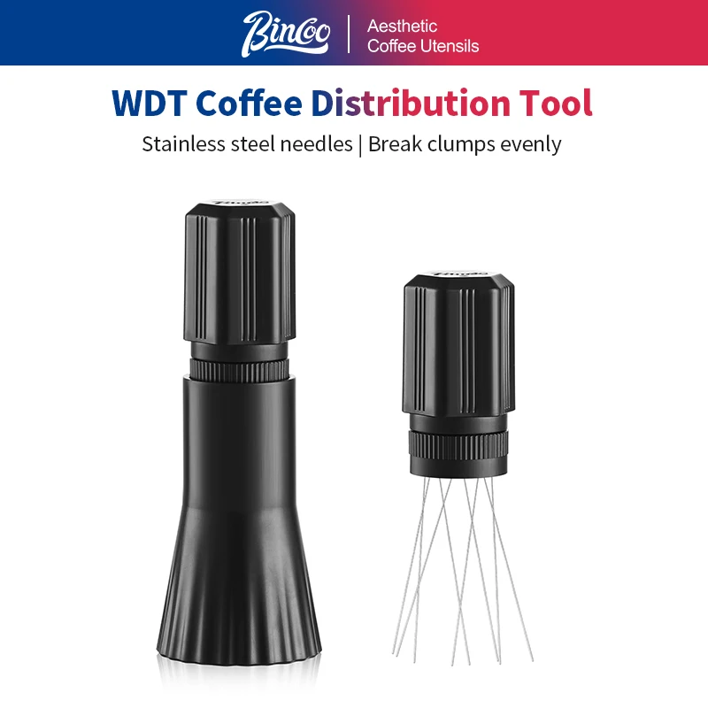 Bincoo Espresso Powder Stirrer Tamper Distributor Rotary Adjustment Stainless Steel Stirring Coffee Accessories Barista Tools