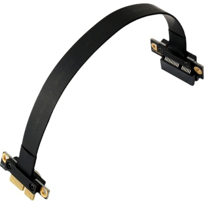 180° PCIE X1 Riser Cable PCIe 3.0 x1 to x1 8Gbps High Speed Extension Cable PCI for Express 1x Riser Card Ribbon Extend