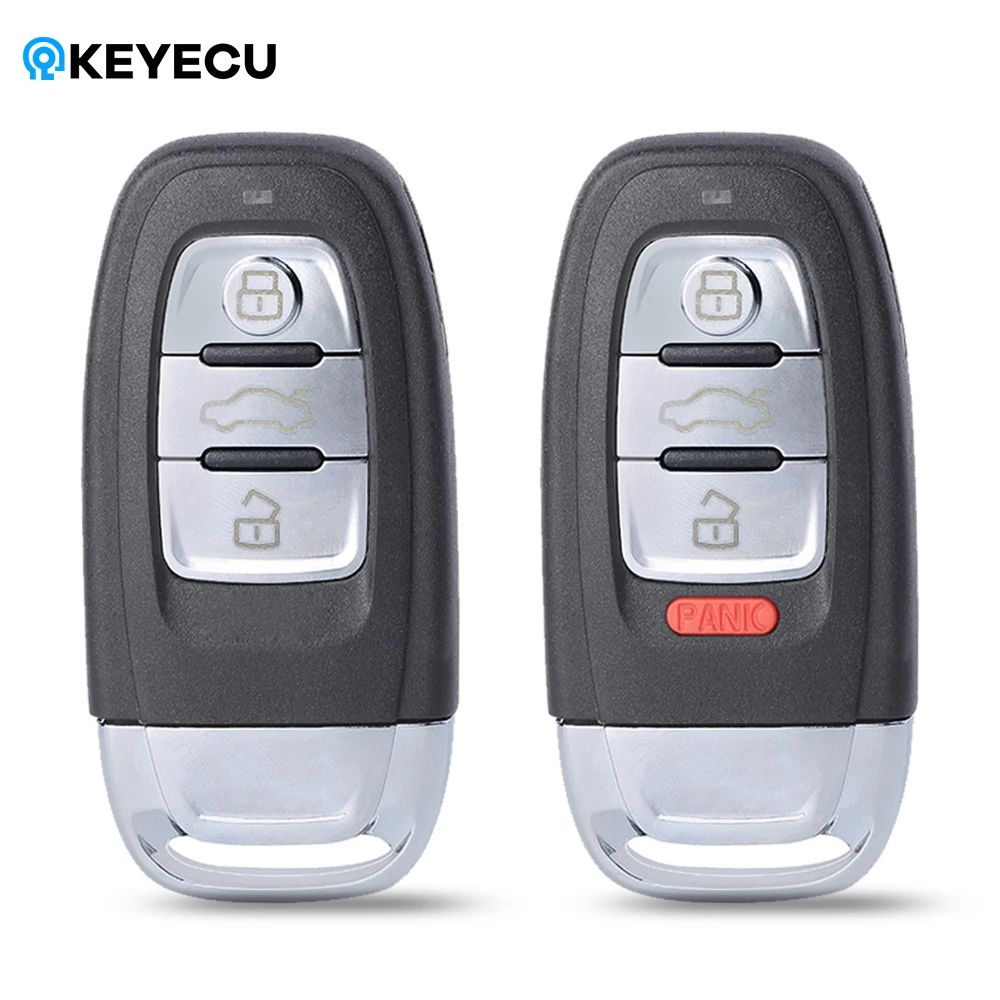 

2 Pieces 8T0 959 754J 754D/H/F/C/B Keyless go Smart Remote Key Fob 3/4 Buttons for Audi Q5 A4L A5 A6 A7 A8 RS4 RS5 S4 S5