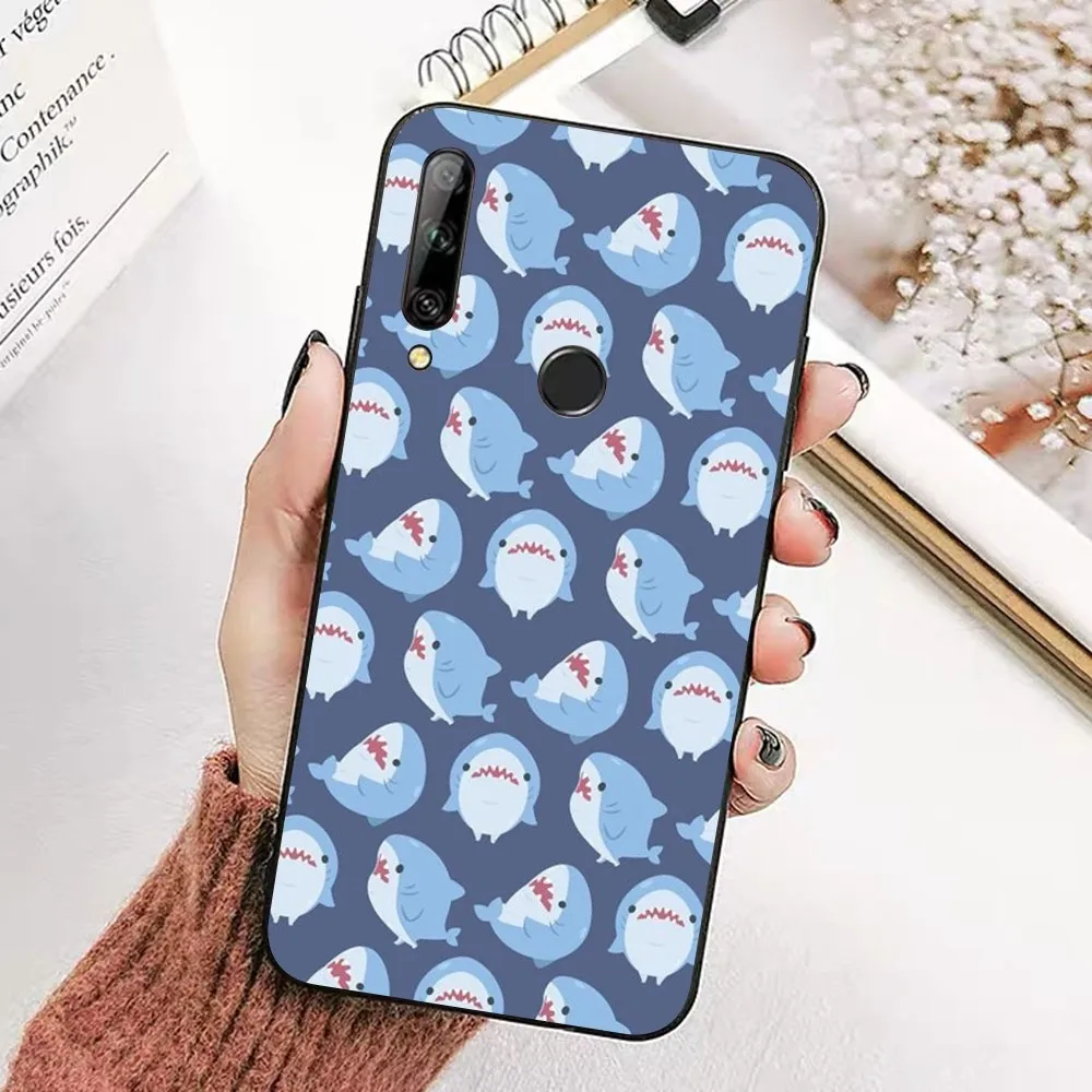 kawaii shark  Phone Case For Huawei Honor 10 lite 9 20 7A 9X 30 50 60 70 pro plus Soft Silicone Cover