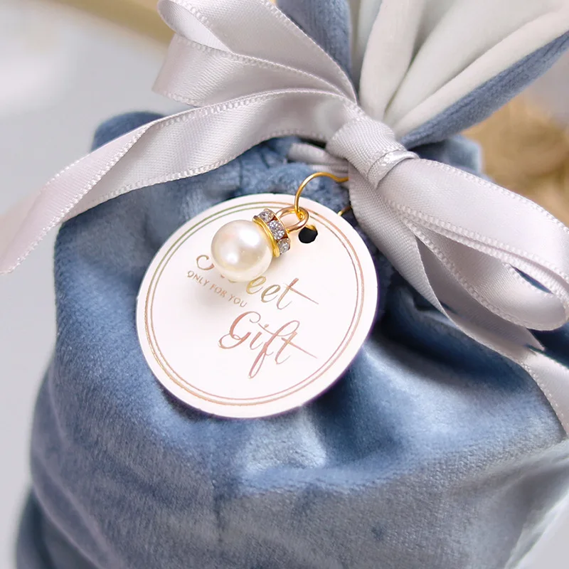 Easter Rabbit Bags Cute Bunny Gift Packing Velvet Valentine\'s Day Chocolate Candy Bags Wedding Birthday Party Jewelry Organizer