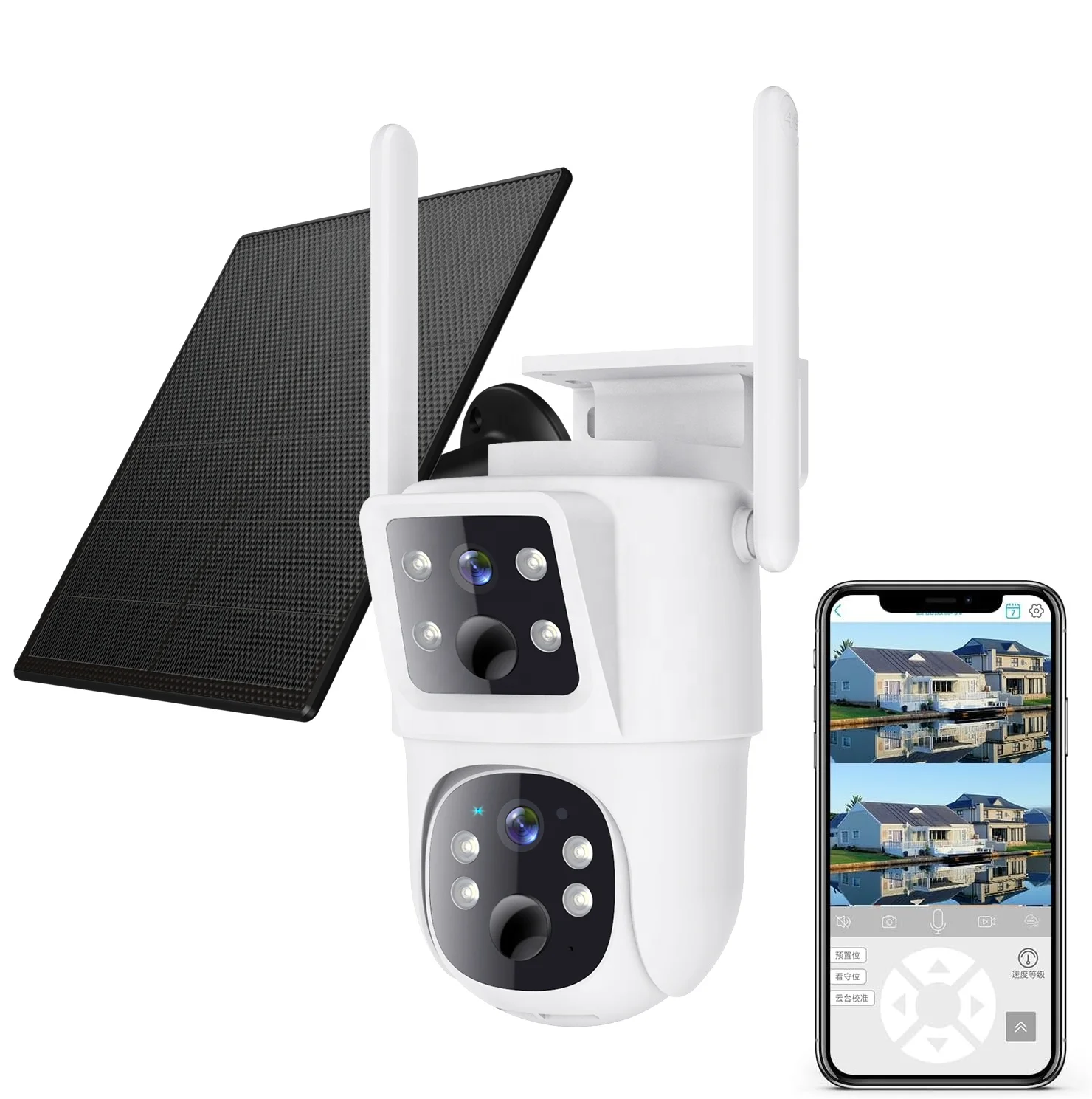 2K Dual lens 3mp PTZ  outdoor wireless 4G  with Ubox app