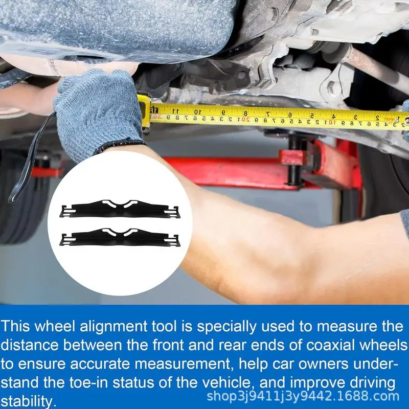Wheel Alignment Plates 2X Measurement Wheel Plates Toe Alignment Quick Measuring Aid Heavy Duty Stainless Steel Equipment For