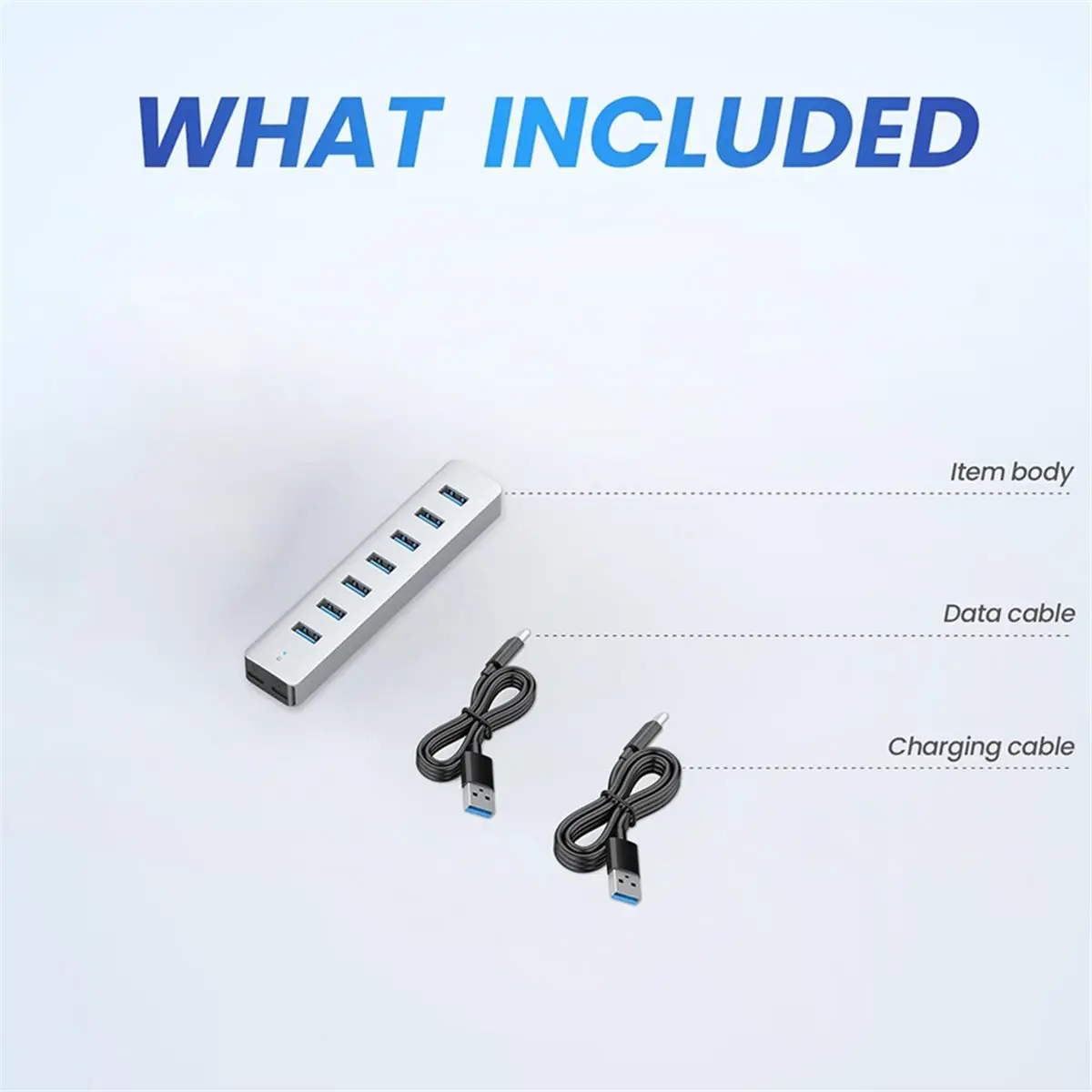 NEW FACTORY~7 Ports USB Hub Multi Port Desktop USB Adapter Powered USB Splitter for Laptop, Phones, PC, and Other USB Devices