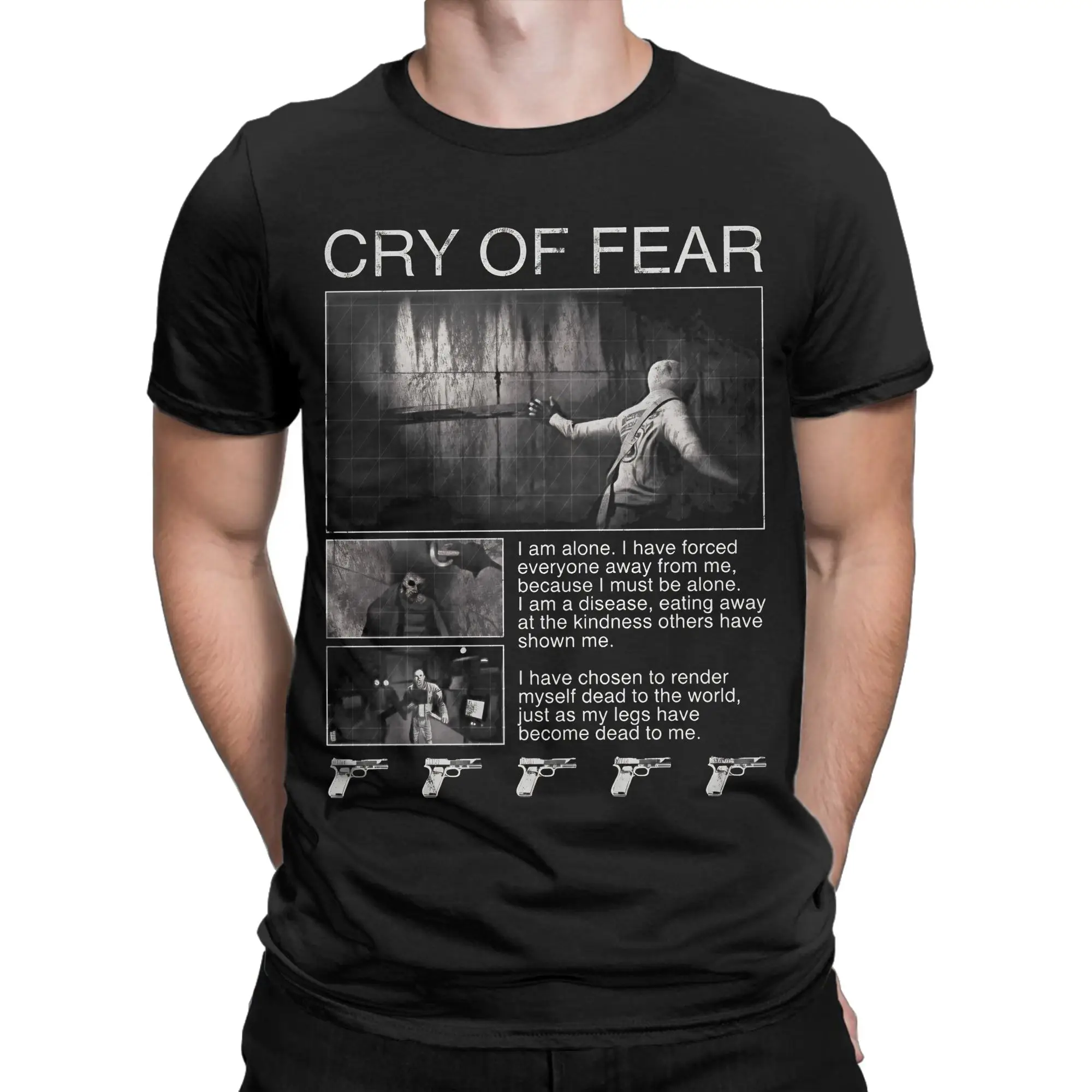 Oversized T Shirt Cry Of Fear 100% Cotton T-Shirts  Trendy Cool Tee Shirt for Male Summer Y2K Fun Design Short Sleeve Clothing