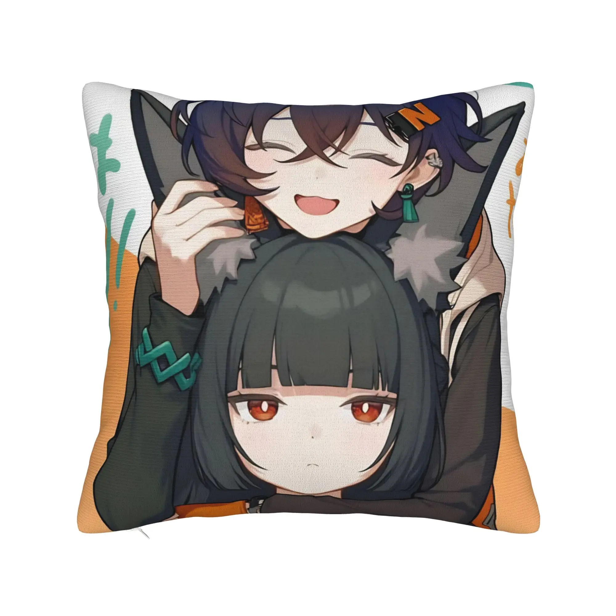 Game Zenless Zone Zero Hoshimi Miyabi  Pillowcase Printing Polyester Cushion Cover Decor  Pillow Case Cover Home Square 40*40cm