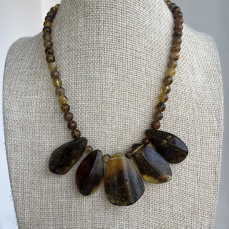 Yoowei Halskette aus 100 % Naturbernstein als Geschenk, europäische baltische Original-Medizinperlen, wunderschöner, einzigartiger Heilschmuck-Lieferant – Detail 8