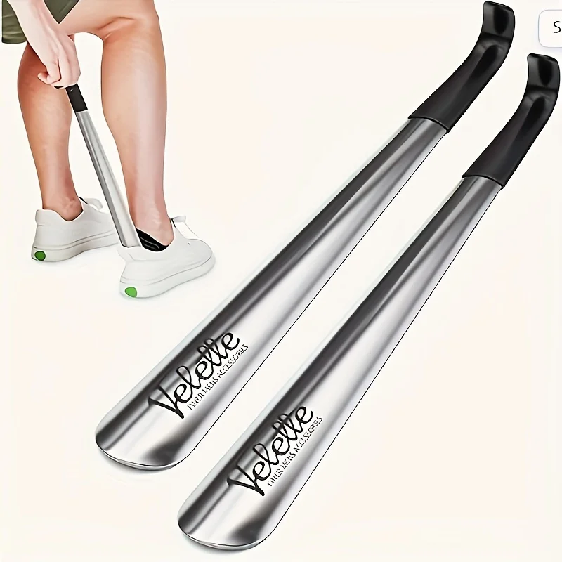

Long handled stainless steel comfortable shoe puller - suitable for the elderly and those with limited mobility
