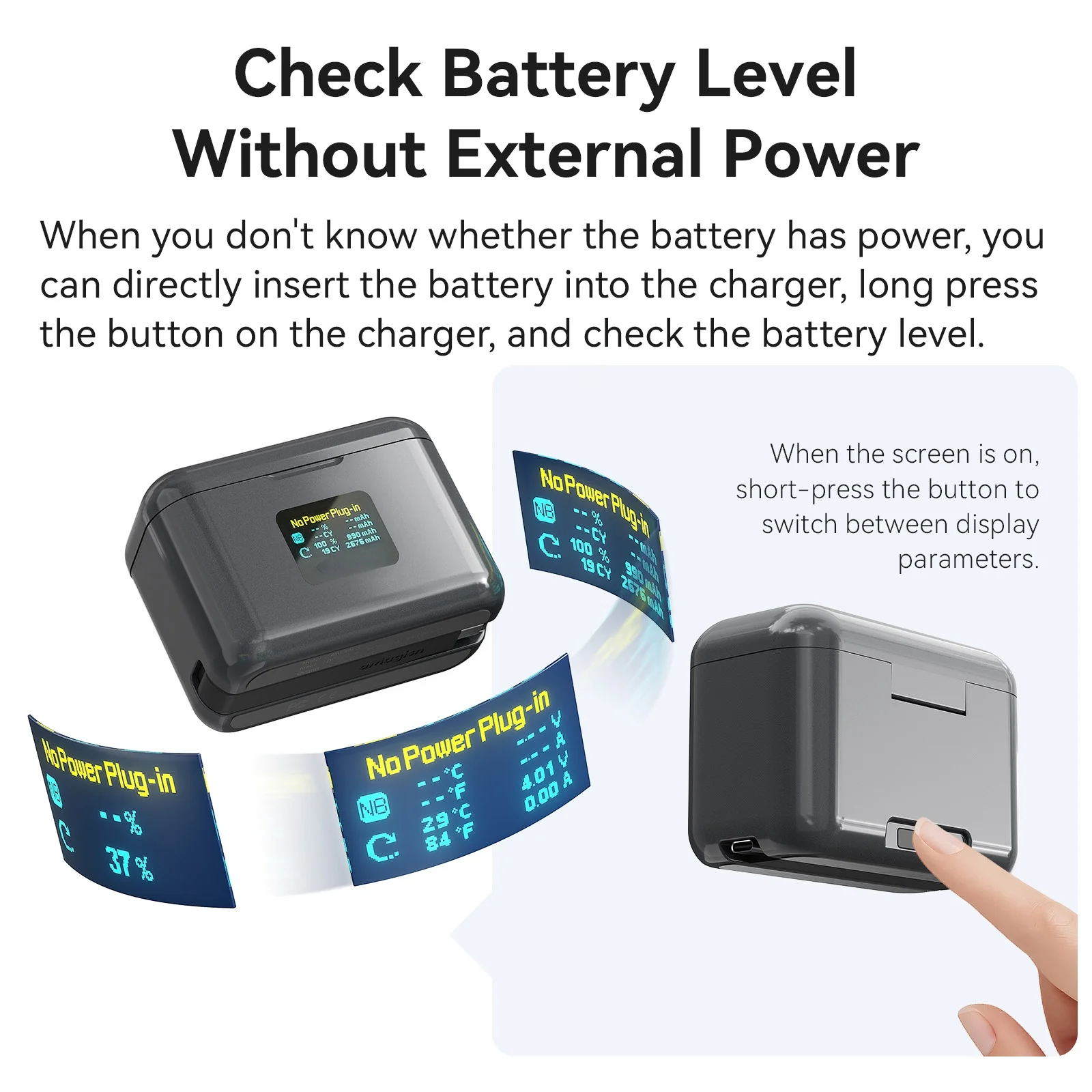 

Portable Quick Charger,36W PD Fast Charging,For Insta360 X4 Air Battery Fast Charging Box X4 Air Charger Accessories