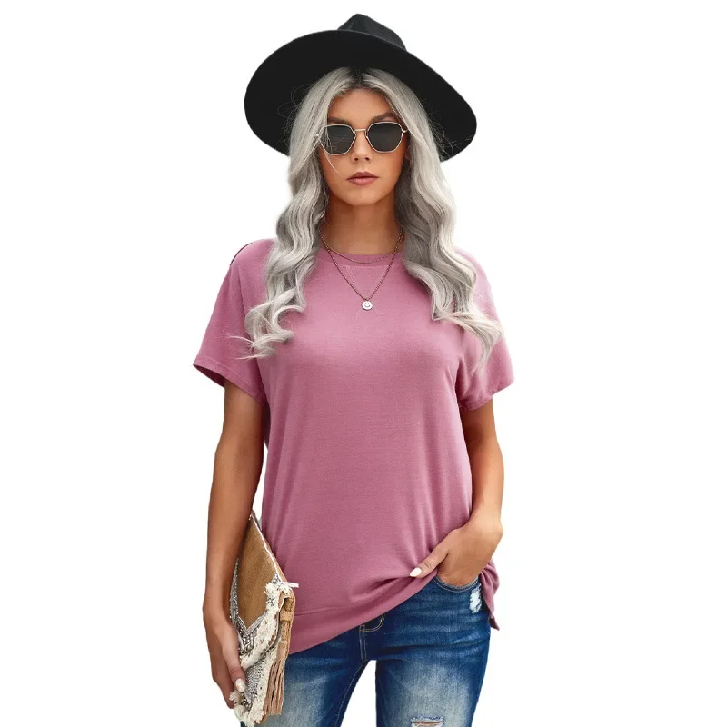 2024 New Summer Women High Quality Cotton Tshirts Fashion Causal Slim Ladies Tshirts