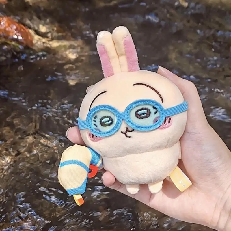 Japanese Anime Usagi Water Gun Swimming Goggles Modeling Soft Plush Filling Doll Wallet Hanging Ornaments Friend's Birthday Gift