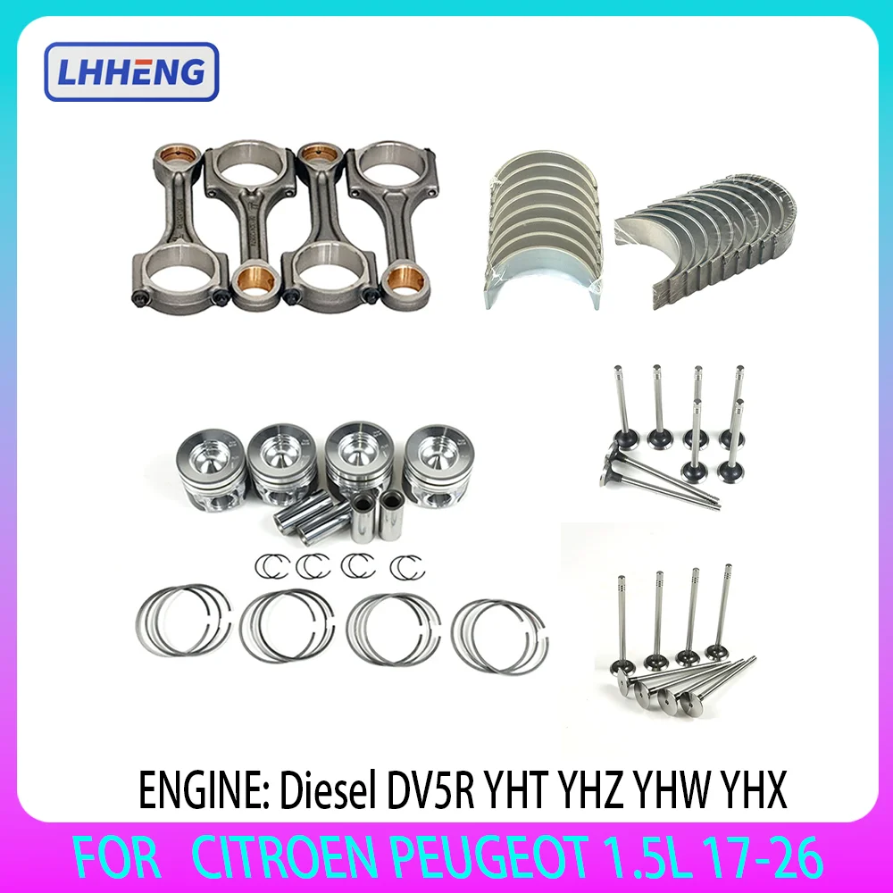 Kit de Reparo de Biela, Válvula, Pistão e Rolamento do Motor PARA Diesel 1.5L DV5R CITROEN PEUGEOT FORD DV5 DV5R 9825017880