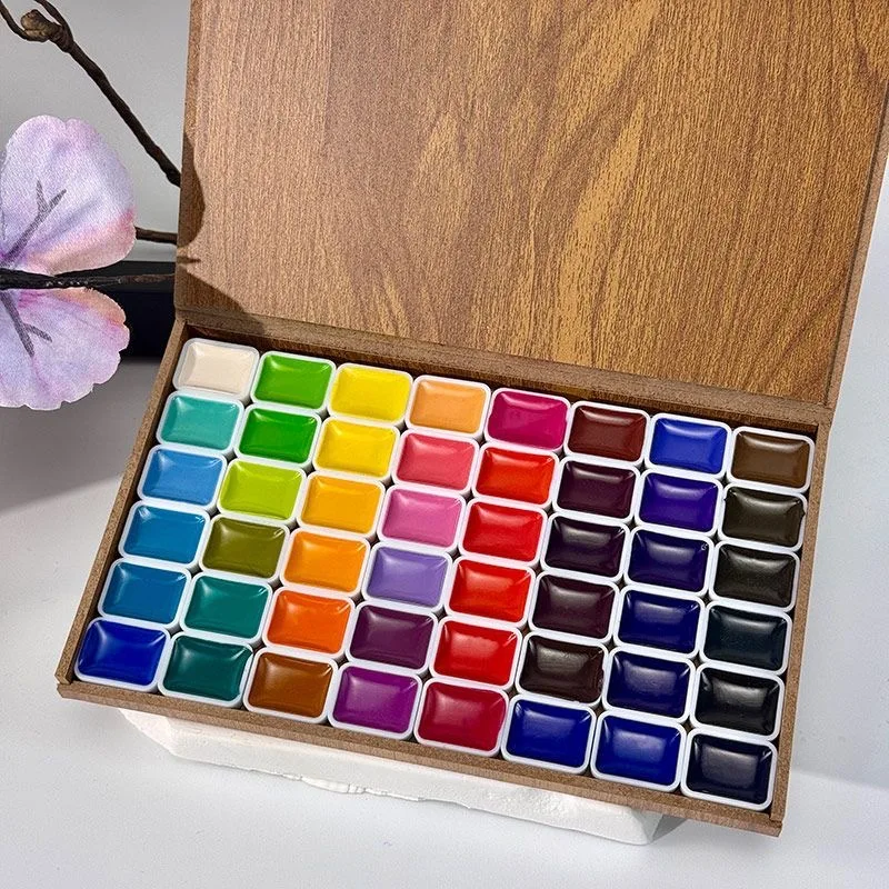 60/48 Colors Solid Chinese Painting Pigment Watercolor Pigment Set for Art Purposes. Birthday Gift for Friend.
