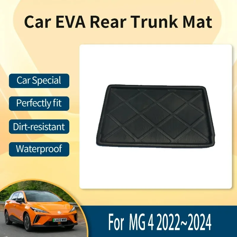 

Car EVA Rear Trunk Mats For MG 4 MG4 MuLan EV EH32 2022 2023 2024 Anti-dirty Trunk Storage Pads Boot Cover Rugs Auto Accessories