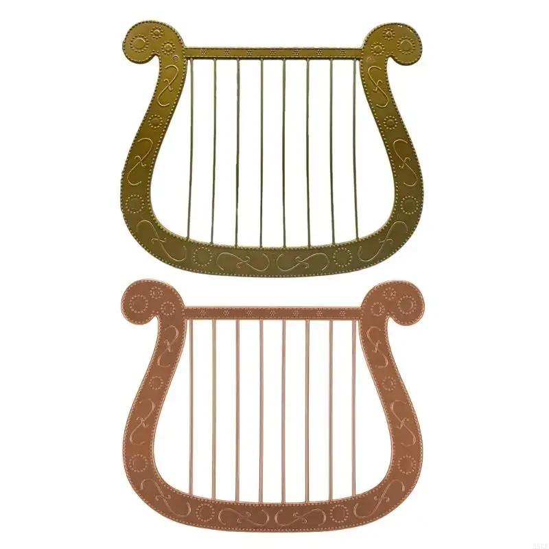 Accessoires harpe en plastique réalistes pour jeux rôle, accessoires costumes, conception légère pratique, sans pour