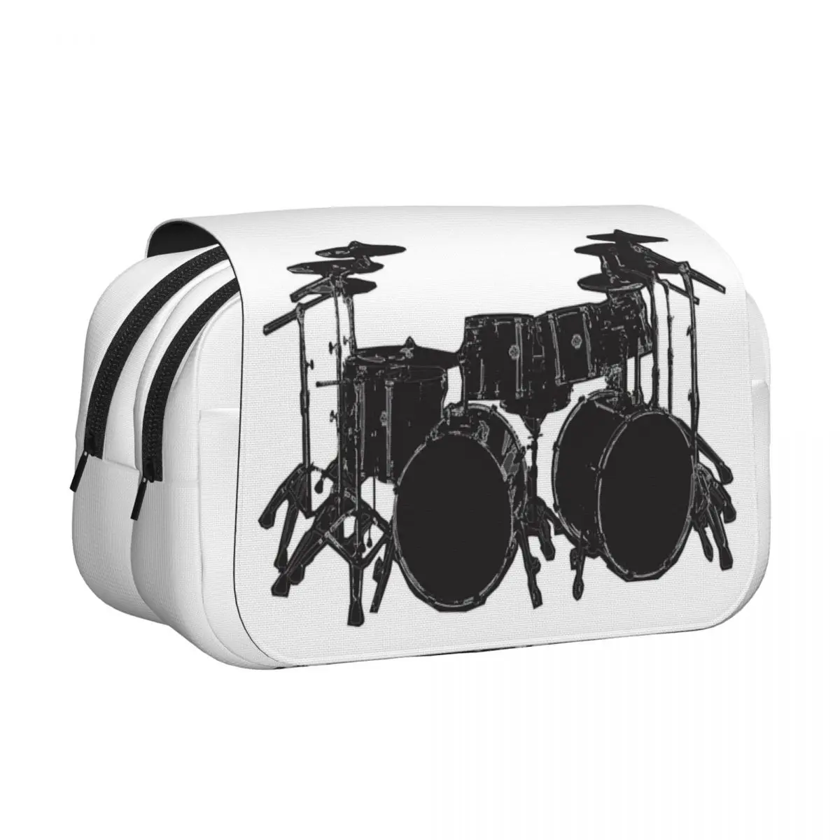 Drum Kit Pencil Cases Pen Holder Hard Shell Leather Large Capacity Pen Box Pencil Bag for Studen Gifts