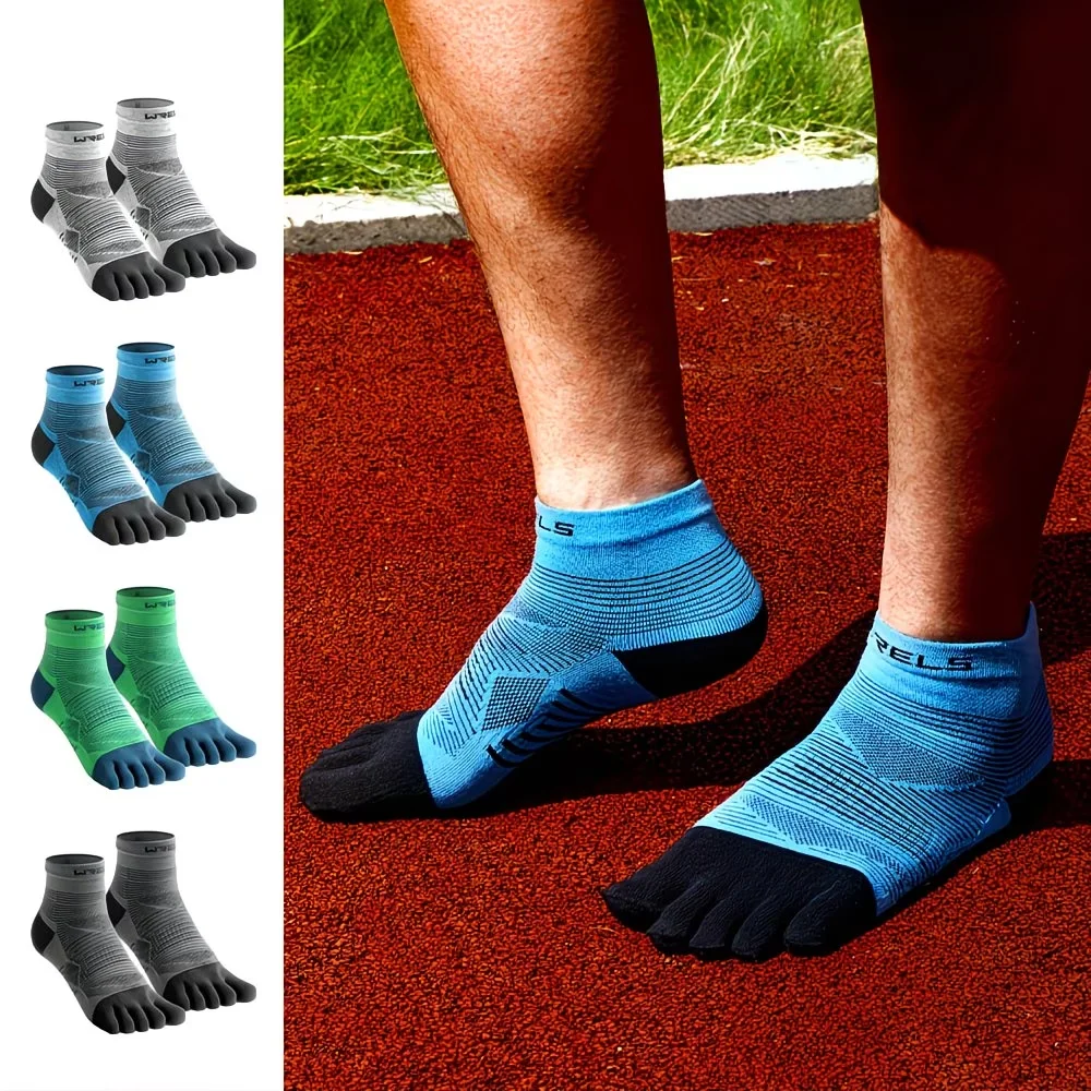 

WRELS Coolmax Quick-Dry Five Toe Socks Moisture-Wicking Shock-proof Socks Men Women Trail Running Socks Breathable Elastic Socks